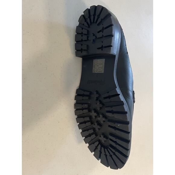 Madewell Women Backless Leather Loafer Chunky y2k 90s-inspired lug sole Sz8 - Picture 4 of 4